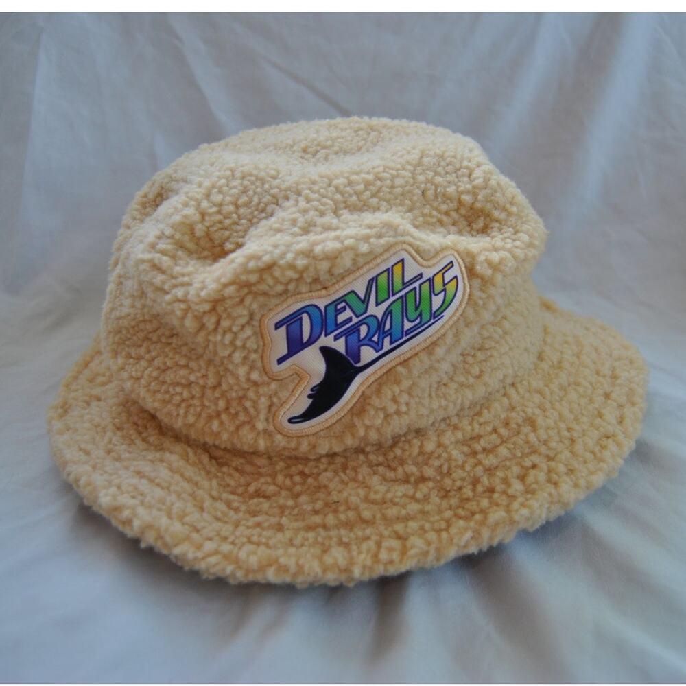 Tampa Bay Devil Rays Tan Sherpa/Fuzzy Bucket Hat